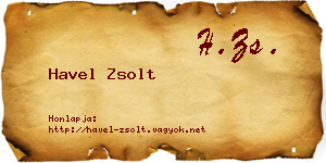 Havel Zsolt névjegykártya
